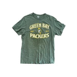 47 Brand NFL Green Bay Packers Club Crew Neck Short Sleeves T-Shirt Size Large